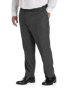 Jv Reflex Big & Tall Micro Grid Suit Pants In Charcoal