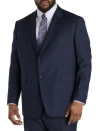 Jv Reflex Big & Tall Mini Neat Suit Jacket In Navy