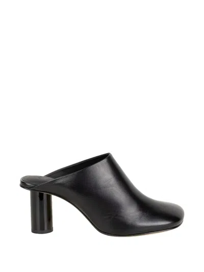 Jvam Maxime Leather Mules In Black