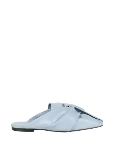 Jvam Twisted Square-toe Mules In Blue