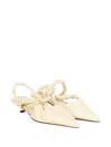 Jvam Twisted-strap Pointed-toe Pumps In Neutral