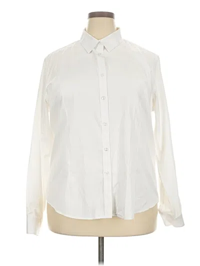 Pre-owned J.ver Long Sleeve Button Down Shirt In White