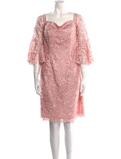 Pre-owned Jvn By Jovani Cowl Neck Mini Dress In Pink