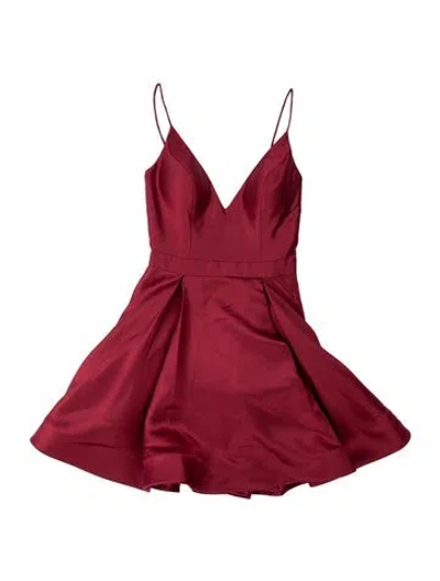 Pre-owned Jvn By Jovani V-neck Mini Dress W/ Tags In Red