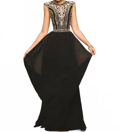 Jvn Chiffon Prom Dress In Black
