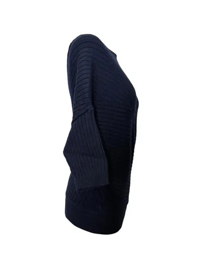 Pre-owned Jw Anderson 2020s Dolman-sleeve Boat-neck Sweater In Blue