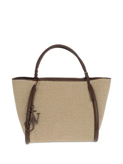 Jw Anderson 31 The Bumper Raffia Tote Bag In Brown