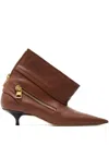 Jw Anderson 40mm Leather Ankle Boots In Brown