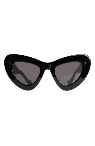 Jw Anderson 49mm Butterfly Sunglasses In Black