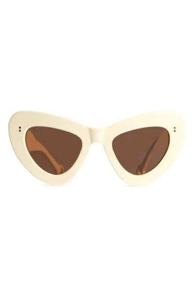 Jw Anderson 49mm Butterfly Sunglasses In Brown