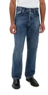 Jw Anderson 5 Pocket Straight Leg Jeans Mid Blue In Mid Blue