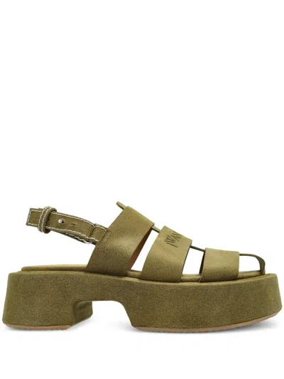 Jw Anderson 50mm Platform Fisherman Sandals In Green