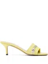 Jw Anderson 55mm Leather Heel Sandals In Yellow