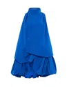 Jw Anderson A-line Ruffle Hem Mini Dress In Blue