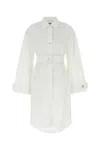 Jw Anderson Abito Chemisier In Popeline Bianco  Donna