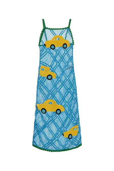 Jw Anderson Light Blue Crochet Dress