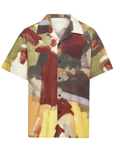 JW ANDERSON ABSTRACT PATTERNED CAMP COLLAR SHIRT