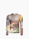 Jw Anderson Round Neck Long Sleeve T-shirt In Red
