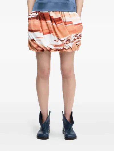 Jw Anderson Abstract-print Balloon Skirt In Neutral