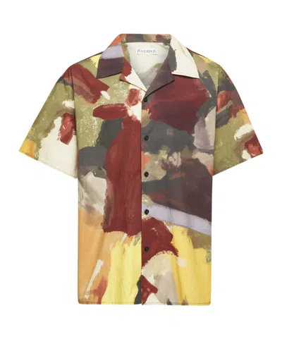 JW ANDERSON JW ANDERSON ABSTRACT-PRINT BUTTONED SHIRT