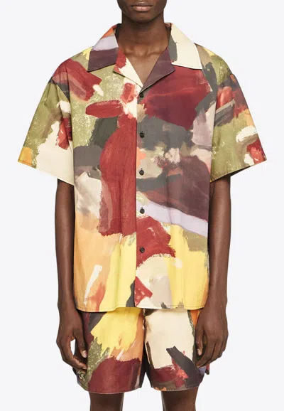 JW ANDERSON ABSTRACT PRINT SHORT-SLEEVED SHIRT
