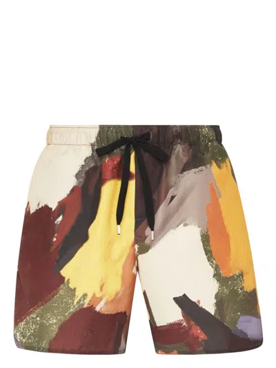 JW ANDERSON ABSTRACT-PRINT SWIM SHORTS