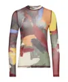 Jw Anderson J. W. Anderson Fitted Multicolored Underpinning In Printed Tulle In Multicolor