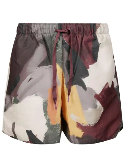 JW ANDERSON ABSTRACT-PRINTED DRAWSTRING SWIM SHORTS