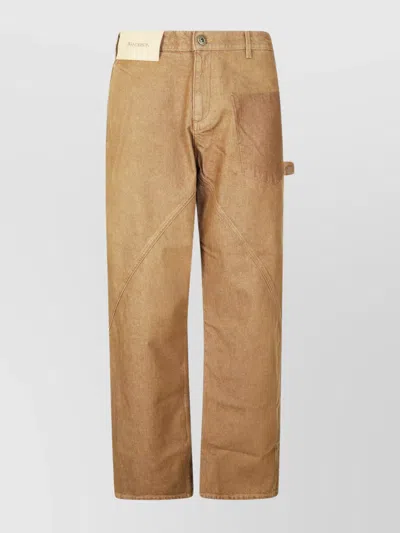 Jw Anderson Aged Workwear Jeans Featuring Twisted Stitching