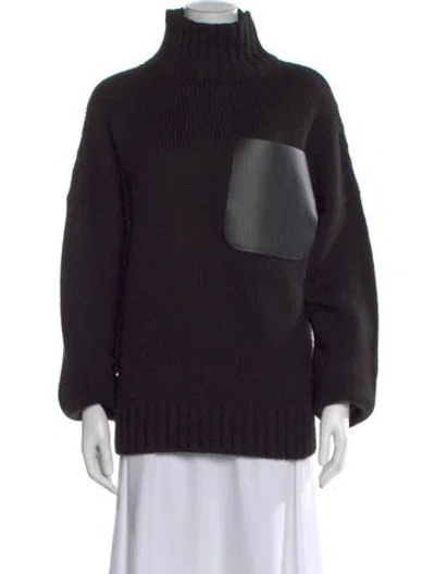 Pre-owned Jw Anderson Alpaca Turtleneck Sweater In Black