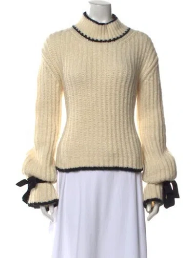 Pre-owned Jw Anderson Alpaca Turtleneck Sweater In Neutrals