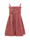 Jw Anderson Pleated Mini Derss In Brown