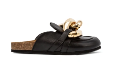 Pre-owned Jw Anderson An35004a Black Slides - Msrp $640 Size Eu35/us5 - Bnib -62% Off In Gold