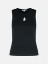 Jw Anderson 'anchor' Black Cotton Tank Top In Black