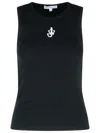 Jw Anderson J.w.anderson 'anchor Embroidery' Top In Black
