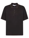 JW ANDERSON J.W. ANDERSON ANCHOR BROWN POLO SHIRT