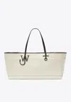 Jw Anderson J.w. Anderson Stretch Anchor Canvas Tote Bag In Beige