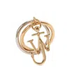 Jw Anderson Anchor-charm Double-loop Ring In Yellow