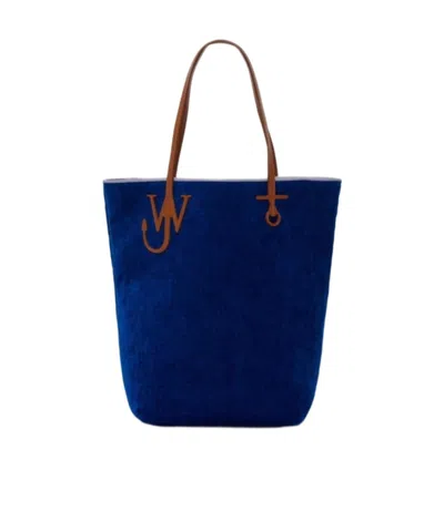 Jw Anderson Anchor Contrasting-trim Tote Bag In Blue