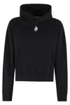 Jw Anderson J. W. Anderson Cropped Black Hoodie With Subtle Branding And Relaxed Fit In Black