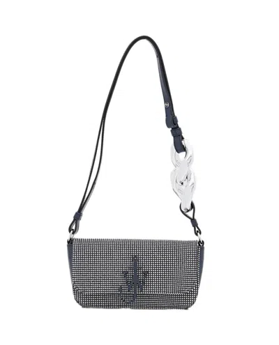 JW ANDERSON ANCHOR DENIM STRASS BAGUETTE BAG