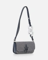 Jw Anderson Anchor Denim Strass Baguette Bag In Blue