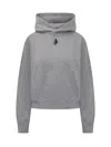 Jw Anderson Anchor Embroidered Hooded Sweatshirt In Grey