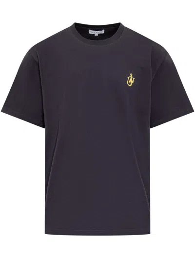 Jw Anderson T-shirt Print On The Back In Black