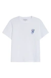 Jw Anderson White Embroidered Logo Printed T-shirt In White