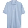 Jw Anderson Lapel Short Sleeve Polo Shirt In Blue