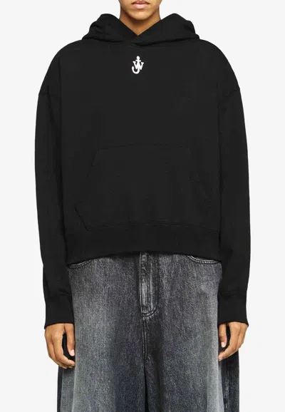 JW ANDERSON ANCHOR EMBROIDERED HOODED SWEATSHIRT