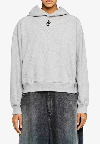 JW ANDERSON ANCHOR EMBROIDERED HOODED SWEATSHIRT