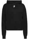 Jw Anderson Cropped Black Hoodie With Subtle Branding And Relaxed Fit In Black