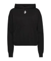 Jw Anderson J. W. Anderson Cropped Black Hoodie With Subtle Branding And Relaxed Fit In Black